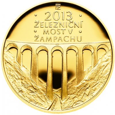 ČNB Zlatá mince 5000 Kč Železniční most v Žampachu 2013 1/2 oz – Zboží Mobilmania