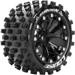 Louise RC ST-ROCK SOFT 1/10 1/2 offset 12mm hex Black Rims 2 ks