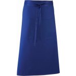 Premier Workwear Keprová dlouhá barmanská zástěra s velkou kapsou modrá královská Pantone 286 90x80cm PW158 – Hledejceny.cz