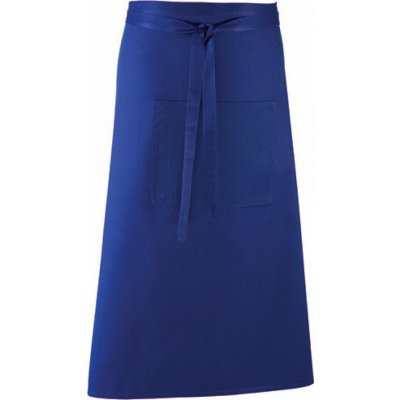 Premier Workwear Keprová dlouhá barmanská zástěra s velkou kapsou modrá královská Pantone 286 90x80cm PW158 – Hledejceny.cz