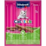 Vitakraft Cat Stick kuřecí & kočičí tráva 3 x 6 g – Sleviste.cz
