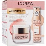 L'Oréal Paris Age Perfect Golden Age denní pleťový krém Age Perfect Golden Age 50 ml + make-up Age Perfect Serum Foundation 30 ml 140 Linen dárková sada – Hledejceny.cz