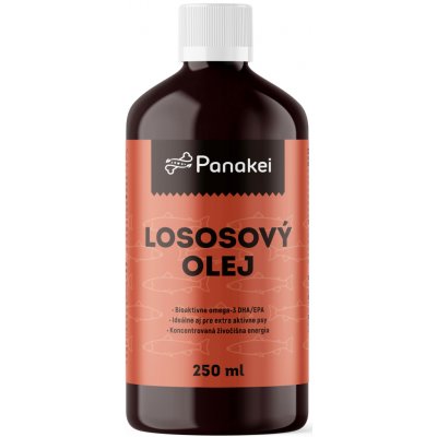 Panakei 100% lososový olej pro psy lisovaný za studena 250 ml – Hledejceny.cz