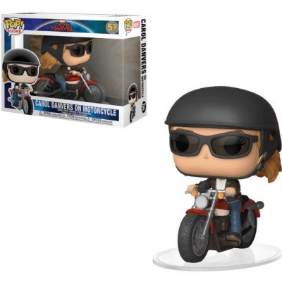 Funko Pop! Ride Marvel Captain Marvel Carol Danvers on Motorcycle 15-21 cm – Zboží Mobilmania