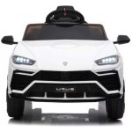 Beneo elektrické autíčko Lamborghini Urus 12V 24 GHz dálkové ovládání USB / SD Vstup odpružení otvíravé dveře měkké Eva kola 2 X motor original licence černá – Zbozi.Blesk.cz