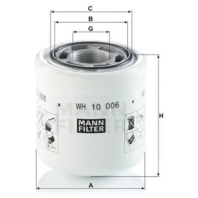 MANN FILTER Filtr hydrauliky WH 10 006 – Hledejceny.cz