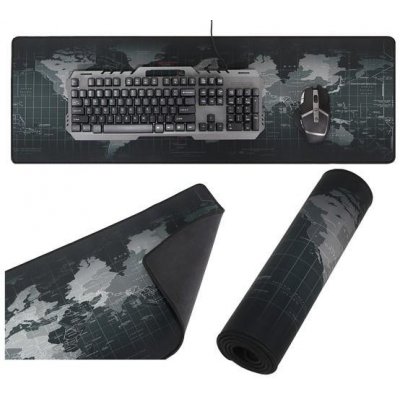 ISO 8517 Podložka pod myš a klávesnici Mapa světa 88x30cm – Zboží Živě