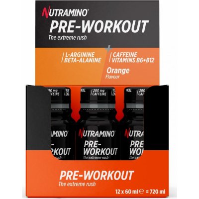 Nutramino Pre Workout shot Příchuť Pomeranč 12 x 60 ml