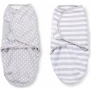 Summer Infant SwaddleMe zavinovačka 2ks šedé puntíky šedé proužky