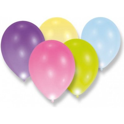 Dekorační LED svíticí balonky - barevné balonky 28 cm - 5 ks (Dekorační LED svíticí balonky - barevné balonky 28 cm - 5 ks)