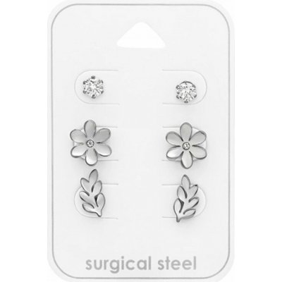 Mabell Set dámských náušnic z chirurgické oceli NIKA CZ22145417C45 – Zboží Mobilmania