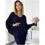 Helena šaty se třpytkami 402-1 tmavě modré – Zboží Mobilmania