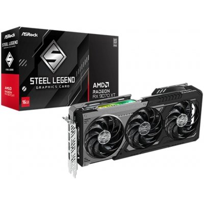 ASRock Radeon RX 9070 XT Steel Legend Dark 16GB 90-GA5VZZ-00UANF – Zboží Živě