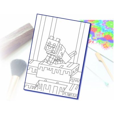 Radost v písku Šablona na pískování minecraft pes A5 148 x 210 mm – Zboží Dáma