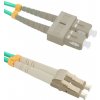 síťový kabel Qoltec 54348 Optic Patchcord LC/UPC - SC/UPC MM 50/125 OM4, 1m