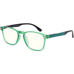 GLASSA Blue Light Blocking Glasses PCG 029, +3,00 dio, černo zelené