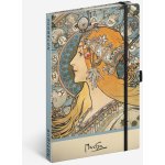 Notes Alfons Mucha Zodiak, tečkovaný 13 × 21 cm – Zboží Živě