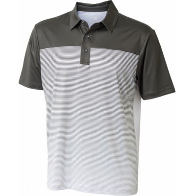 Backtee Mens Striped Polo Ivy / Olive