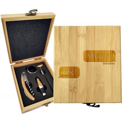 Sablio Dárková sada na víno Miluji tě, OK: 147×168×49 mm – Hledejceny.cz