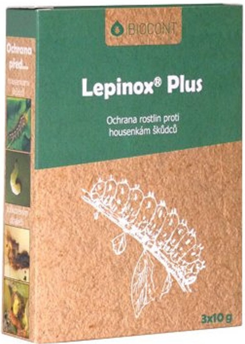 Biocont Lepinox Plus Insekticidní přípravek na ochranu rostlin proti housenkám škůdců 3 x 10 g