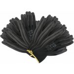 Rukavice pracovní z polyesteru polomáčené v PU GLOVE PE-PU 11, černé, vel 11", 6 párů SIXTOL – Zboží Dáma