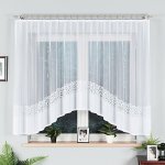 Dekorační oblouková krátká záclona na žabky DANIELA 155 bílá 350x155 cm MyBestHome – Hledejceny.cz