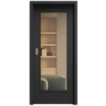 Sapeli Elegant Komfort M40 posuvné černá grafit 100 x 210 cm Planibel bronz – Hledejceny.cz