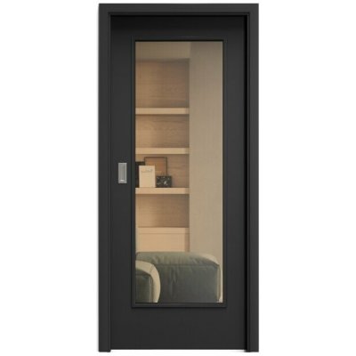 Sapeli Elegant Komfort M40 posuvné černá grafit 100 x 210 cm Planibel bronz – Hledejceny.cz