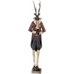 Béžovo-hnědá antik kovová dekorace jelen Deer - 19*15*80 cm - Clayre & Eef – Hledejceny.cz