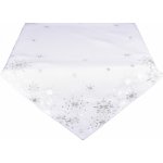 Vesna Vánoční ubrus středový Vločky bílé 85x85cm – Zboží Dáma