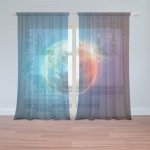 Sablio Záclony Země ve vesmíru: 2ks 150x250cm – Hledejceny.cz