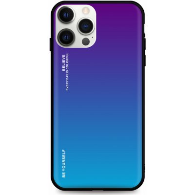 Pouzdro TopQ LUXURY iPhone 12 Pro Max pevné duhové purpurové
