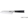 Kuchyňský nůž Dictum Japonský nůž Tanganryu Hocho Linen Micarta Santoku All purpose Knife 165 mm
