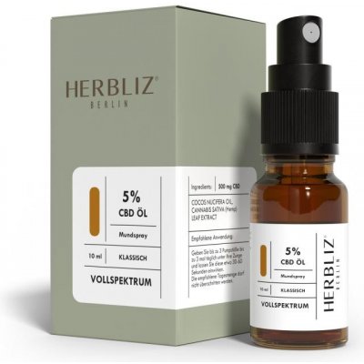 Herbliz Classic CBD Oil 5% ústní sprej s CBD 10 ml – Hledejceny.cz