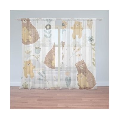 Sablio Záclony Medvědi: 2ks 150x250cm – Hledejceny.cz
