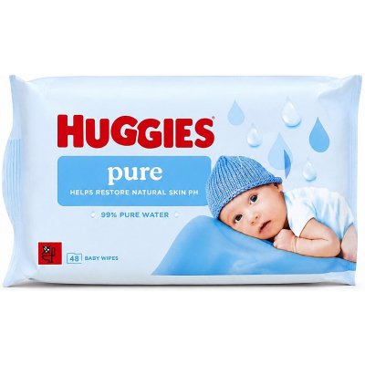 Huggies Pure vlhčené ubrousky 48 ks – Hledejceny.cz