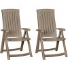 Zahradní židle a křeslo Keter Zahradní židle Keter Corsica 2 ks hnědé