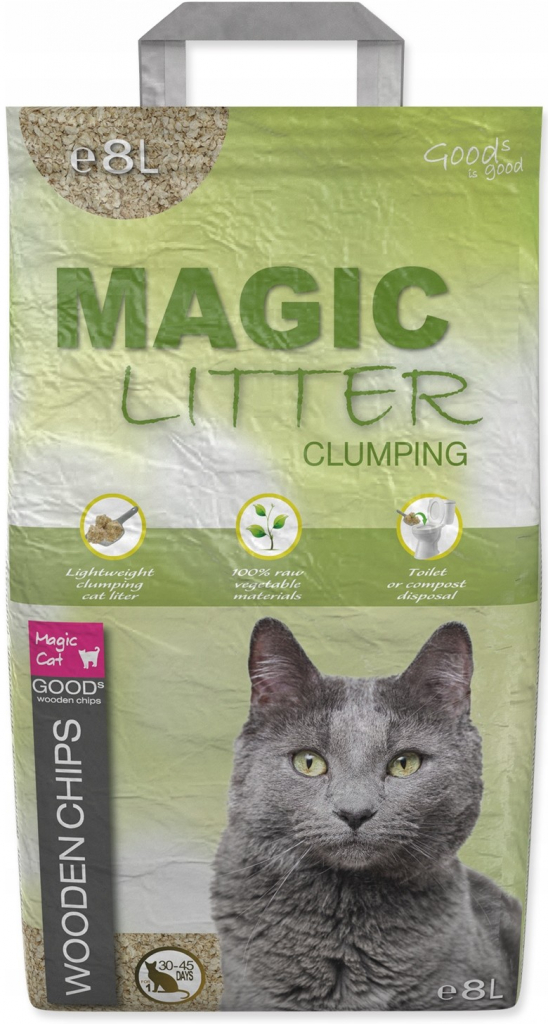 Magic Cat Magic Litter Wooden Chips Podestýlka 8 l