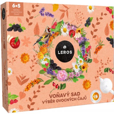 LEROS VOŇAVÝ SAD 6 druhů ovocných čajů po 5 sáčcích 30 ks – Sleviste.cz