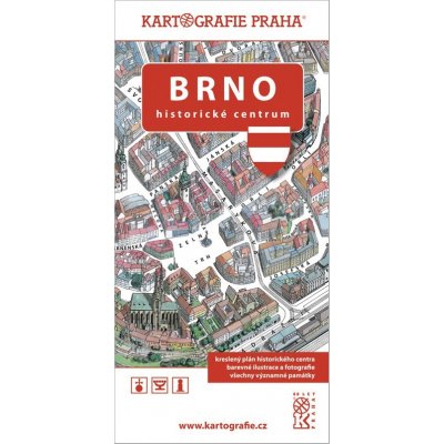 plán Brno kreslený plán historického centra – Zboží Mobilmania
