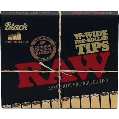 Raw cigaretové filtry black w-wide 18 ks – Zboží Dáma
