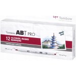 Tombow Sada oboustranných lihových fixů ABT PRO – Landscape colors 12 ks – Zboží Dáma