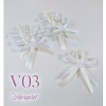 Saténové svatební vývazky V03 (Cream) – Zboží Mobilmania