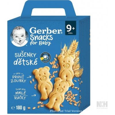 Gerber Snacks dětské sušenky 180 g – Zboží Dáma
