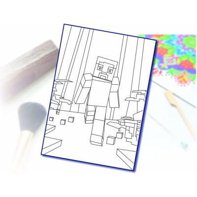 Radost v písku Šablona na pískování minecraft Steve A4 210 × 297 mm – Zboží Dáma