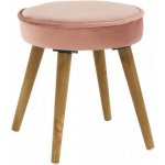 Kondela Taburet, růžová Velvet látka / hnědá, SAIDA – Sleviste.cz