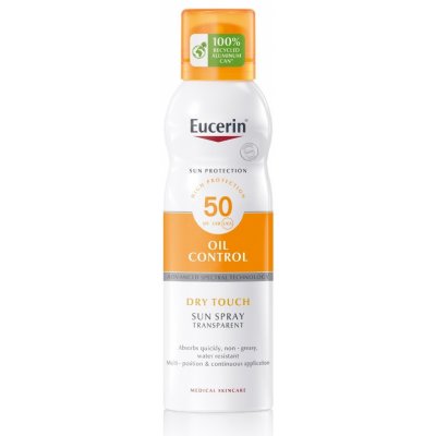 Eucerin Sensitive Protect Dry Touch SPF50 transparentní sprej 200 ml