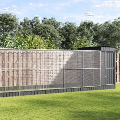 VidaXl Voliéra s rozšířením stříbrná 623x203x216 cm ocelová – Hledejceny.cz
