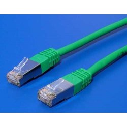 Roline FTP-0,5-GR propojovací RJ45/RJ45, F/UTP, kat. 5E, 0,5m, zelený