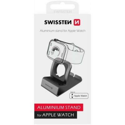 Stojánek Apple Watch Swissten hliníkový šedý – Sleviste.cz